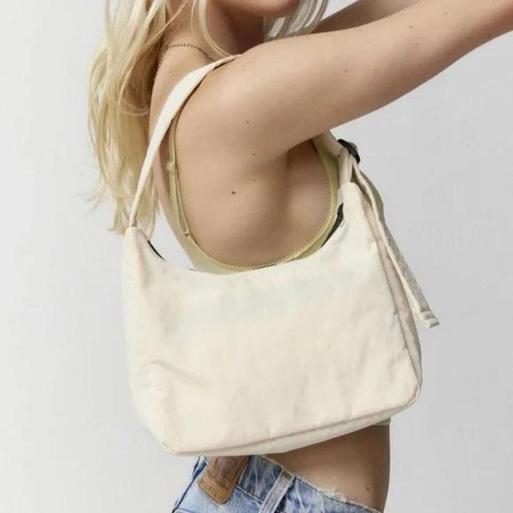 Baggu Mini Nylon Shoulder Bag Ivory